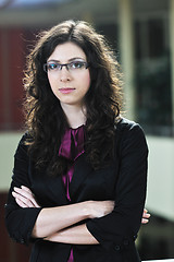 Image showing student girl portrait at university campus 