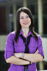 Image showing student girl portrait at university campus 