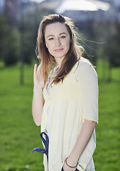 Image showing young woman outdoor portrait