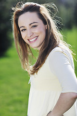 Image showing young woman outdoor portrait