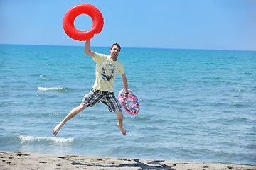 Image showing man relax on beach