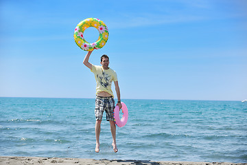 Image showing man relax on beach