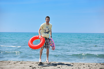 Image showing man relax on beach