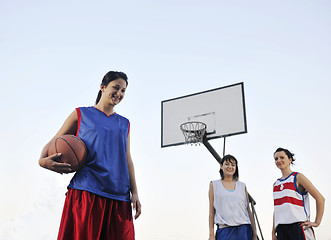 Image showing woman basketball