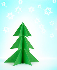 Image showing green paper christmas tree