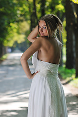 Image showing beautiful bride outdoor