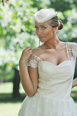 Image showing beautiful bride outdoor