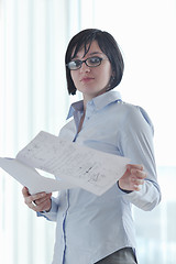 Image showing young business woman on meeting