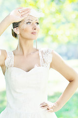 Image showing beautiful bride outdoor