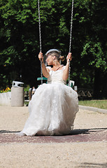 Image showing beautiful bride outdoor