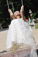 Image showing beautiful bride outdoor