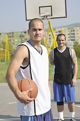 Image showing basketball players team