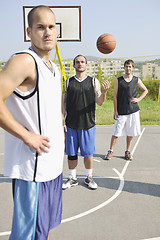 Image showing basketball players team