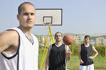 Image showing basketball players team