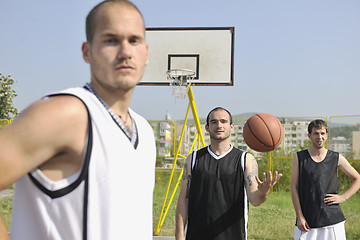 Image showing basketball players team