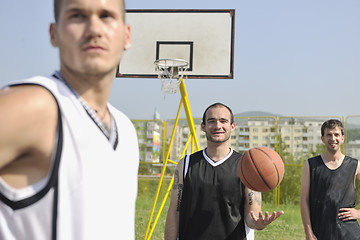 Image showing basketball players team