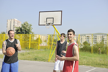 Image showing basketball players team