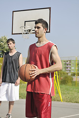 Image showing basketball players team