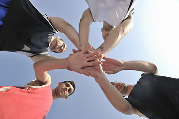 Image showing basketball players team