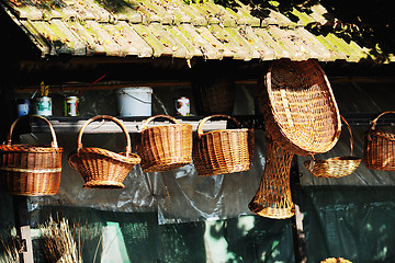 Image showing cane furninture and dishes