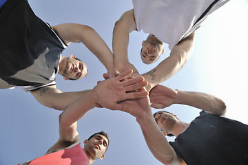 Image showing basketball players team