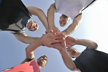 Image showing basketball players team