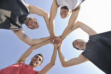 Image showing basketball players team