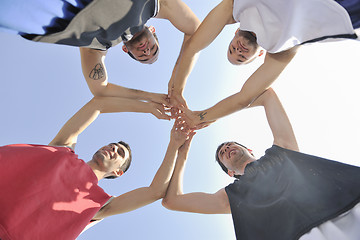 Image showing basketball players team