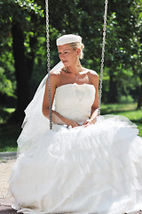 Image showing beautiful bride outdoor