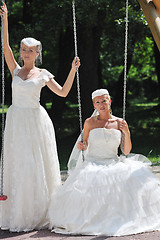 Image showing beautiful bride outdoor