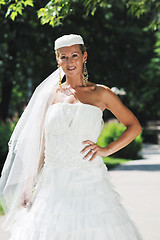 Image showing beautiful bride outdoor