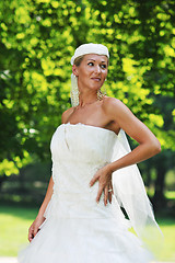 Image showing beautiful bride outdoor