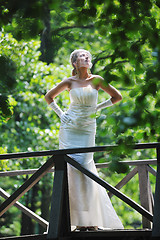 Image showing beautiful bride outdoor