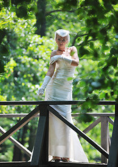 Image showing beautiful bride outdoor