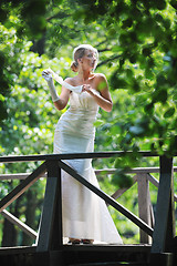 Image showing beautiful bride outdoor