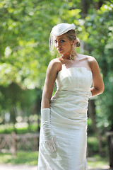 Image showing beautiful bride outdoor