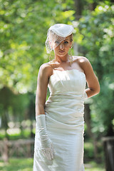 Image showing beautiful bride outdoor
