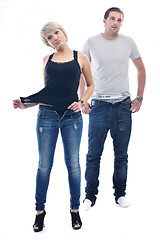 Image showing young couple isolated on white backround