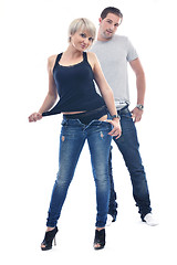 Image showing young couple isolated on white backround