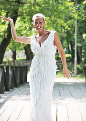 Image showing beautiful bride outdoor