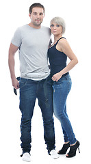 Image showing young couple isolated on white backround