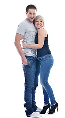 Image showing young couple isolated on white backround