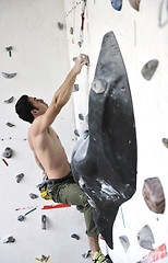 Image showing man exercise sport climbing