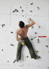 Image showing man exercise sport climbing