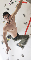 Image showing man exercise sport climbing