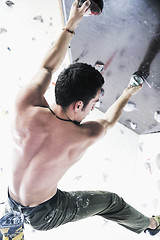 Image showing man exercise sport climbing