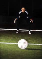 Image showing soccer   goal keeper