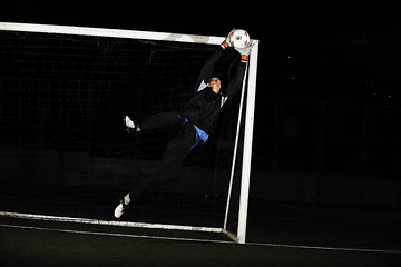 Image showing soccer   goal keeper