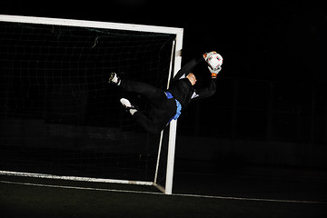 Image showing soccer   goal keeper