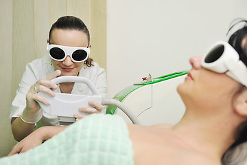 Image showing skincare and laser depilation